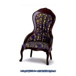 Dollhouse Victorian Living Room - Blue &amp; Gold