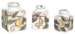 Dollhouse White or Hand-painted Square Canisters