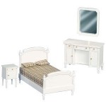 Dollhouse White Vintage Styled Bedroom