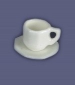 Dollhouse Octagon Cup &amp; Saucer