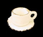 (&amp;sect;) Disc .50&amp;cent; Off - Gold Trim Soup Cup &amp; Saucer