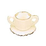 (&amp;sect;) Disc .50&amp;cent; Off - Gold Trim Soup Cup &amp; Saucer