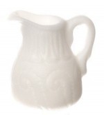 Dollhouse White Carved Pitcher