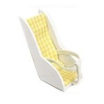 (*) Dollhouse White &amp; Yellow Baby Carrier