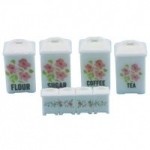 Pink Floral Canisters by Chrysnbon