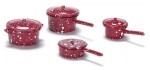 Sale $1 Off - Blue or Red Spatterwear Pot Set