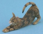 (*) Dollhouse Miniature Stretching Cat