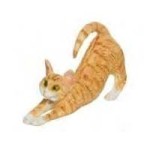 (*) Dollhouse Miniature Stretching Cat