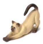 (*) Dollhouse Miniature Stretching Cat