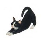 (*) Dollhouse Miniature Stretching Cat