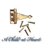 4 pc T-Hinges with Nails- Choice of Finish -