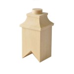Dollhouse Unfinished Square Chimney