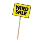 Yard Sale Sign on Post
