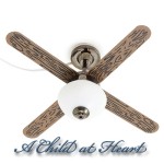 Dollhouse 1 light Ceiling Fan, Pewter(12 Volt)