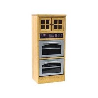 (&sect;) Damaged $10 Off - Dollhouse Oak Double Oven Cabinet